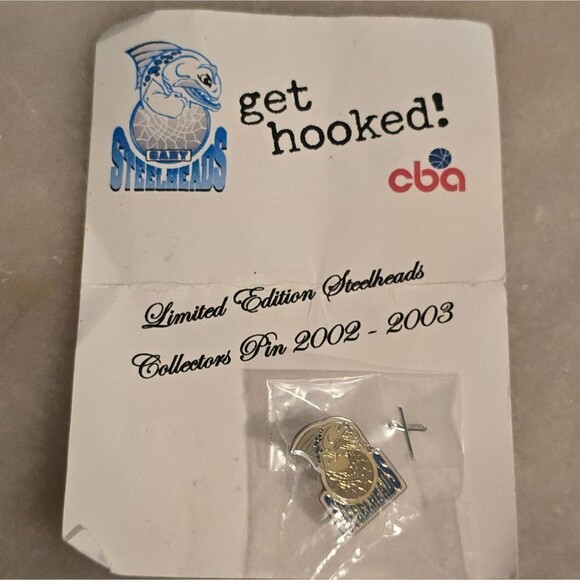 Vintage CBA Gary Steelheads Basketball Pin 2002 - 2003 - Picture 1 of 5